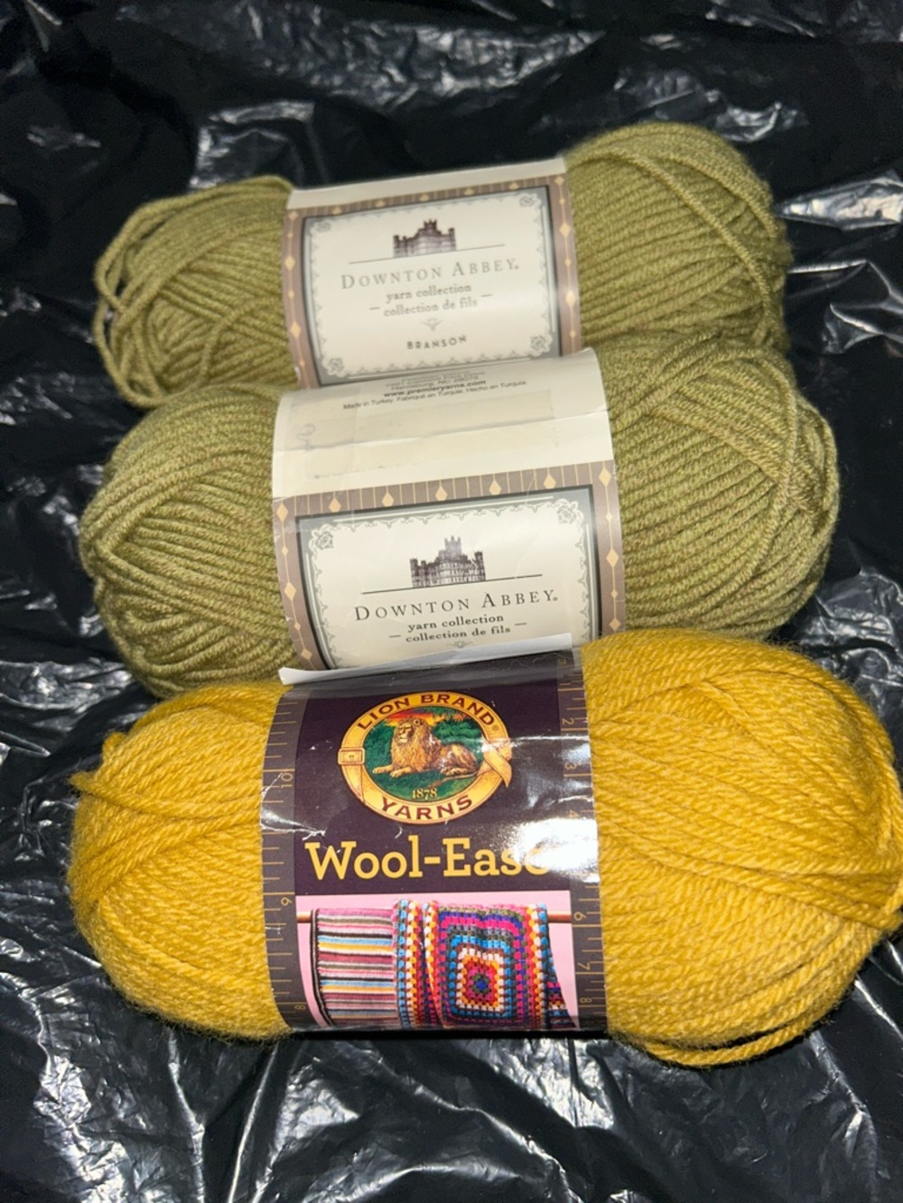 3 Skein Lot of Wool Blend Yarn